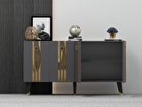 150 CM IŞIL KONSOL ANTRASİT-ALTIN