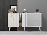 150 CM IŞIL KONSOL BEYAZ-ALTIN