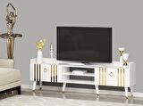 180 CM IŞIL TV SEHPASI (ALT MODÜL) BEYAZ-ALTIN