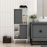 LEEDS BANYO DOLABI VE ÇOK AMAÇLI DOLAP BEYAZ-ANTRASİT