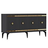 150 CM LENORA KONSOL ANTRASİT-ALTIN