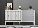 150 CM LENORA KONSOL BEYAZ-ALTIN