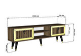 LİDYA TV STAND CEVİZ-ALTIN