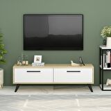İKİ KAPAKLI 120 CM MELİSA TV ÜNİTESİ SAFİRMEŞE-BEYAZ