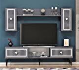 150 CM NİL TV ÜNİTESİ ANTRASİT-GÜMÜŞ