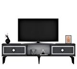 150 CM NİL TV SEHPASI (ALT MODÜL) ANTRASİT-GÜMÜŞ