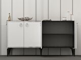 150 CM POLİ KONSOL ROYALMERMER-BEYAZ-GÜMÜŞ