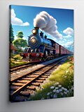Kanvas Tablo Sevimli Buharlı Tren