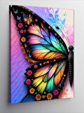 Kanvas Tablo Renkli Kanatlı Kelebek