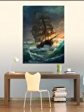 Kanvas Tablo Dalgaları Aşan Yelkenli