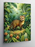 Kanvas Tablo Ormanda Yavru Leopar