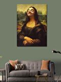 Kanvas Tablo Mr Bean Mona Lisa