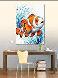 Kanvas Tablo Palyaço Balığı Ve Mercanlar