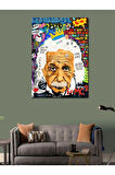 Kanvas Tablo Albert Einstein Pop Art