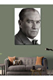 Kanvas Tablo Siyah Beyaz Atatürk