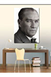 Kanvas Tablo Siyah Beyaz Atatürk