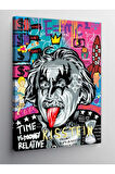 Kanvas Tablo Albert Einstein Pop Art