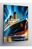 Kanvas Tablo Pastel Titanic Çizimi