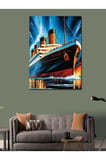 Kanvas Tablo Pastel Titanic Çizimi