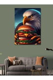 Kanvas Tablo Hamburger Yiyen Kartal