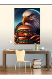 Kanvas Tablo Hamburger Yiyen Kartal