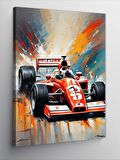 Kanvas Tablo Retro Formula 1 Aracı