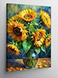 Kanvas Tablo Sarı Ayçiçekleri