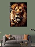 Kanvas Tablo Puro İçen Aslan