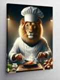 Kanvas Tablo Et Pişiren Aşçı Aslan