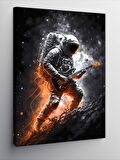 Kanvas Tablo Uzayda Gitar Çalan Astronot