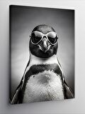 Kanvas Tablo Gözlüklü Penguen