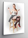Kanvas Tablo Pin Up Kızı 