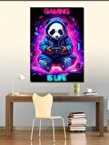 Kanvas Tablo Gamer Panda
