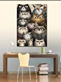 Kanvas Tablo Sevimli Kediler