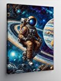 Kanvas Tablo Astronot Ve Satürn