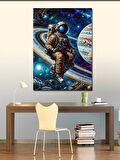 Kanvas Tablo Astronot Ve Satürn