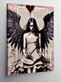 Kanvas Tablo Siyah Kanatlı Melek