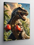 Kanvas Tablo Boksör Dinozor