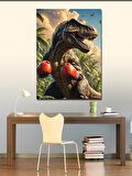 Kanvas Tablo Boksör Dinozor