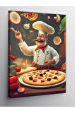 Kanvas Tablo Pizza Yapan Aşçı
