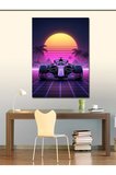 Kanvas Tablo Neon Formula 1 Aracı
