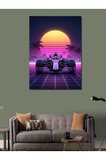 Kanvas Tablo Neon Formula 1 Aracı