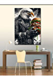 Kanvas Tablo Burger Tutan Kartal