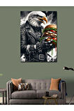Kanvas Tablo Burger Tutan Kartal