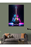 Kanvas Tablo Neon Gitar