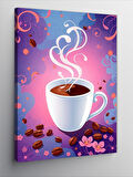 Kanvas Tablo Sıcak Kahve Çizimi