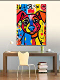 Kanvas Tablo Pop Art Köpek Portresi