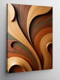Kanvas Tablo Ahşap Spiral Desen