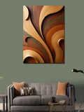 Kanvas Tablo Ahşap Spiral Desen