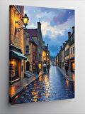 Kanvas Tablo Yağmurlu Taş Sokak
